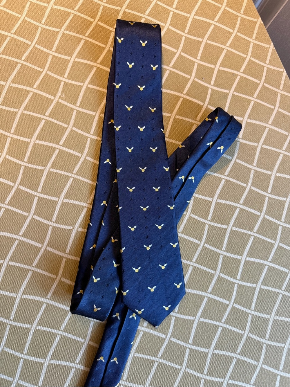 Harry Potter Golden Snitch Navy Blue Necktie Official Wizarding World